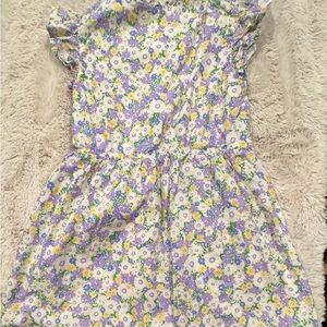 GAP Kids Floral Print Dress - Purple and Green